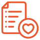 Icon graphic of a waitlist with a heart in the corner
